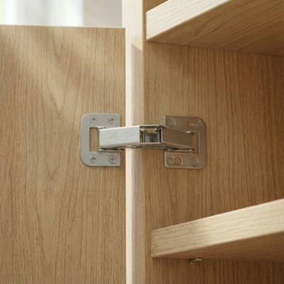 Charnière invisible sans ressort easy acier nickelé Diall 90°, lot de 2