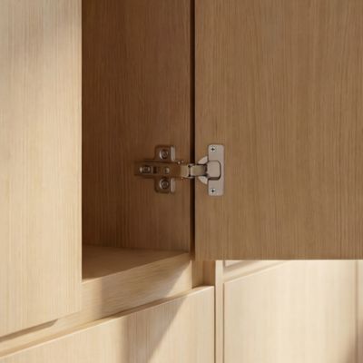 Charnière invisible à visser Intermat pour porte à moulure - Angle d'ouverture 95° - Entraxe 52 mm - Coudure 0 mm - Hettich