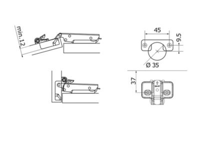 Charnière SoftClose de 110° Kombu GoodHome métal