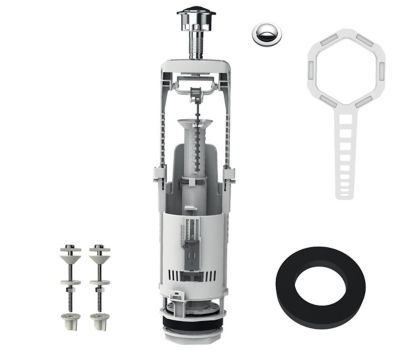 Chasse d'eau Flomasta 2", double bouton poussoir + étrier