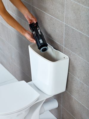 Chasse d'eau Flomasta - 2", Double bouton poussoir + tige