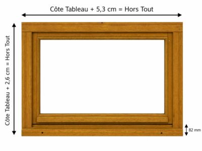 Chassis Abattant En Bois H45 X L40 Côte Tableau Gd Menuiseries