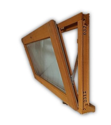Chassis Abattant En Bois H60 X L120 Côte Tableau, Poignee (ref 010220f9) Gd Menuiseries