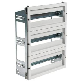 Chassis Modulaire 2 Rangées De 12 Modules Pour Armoire Polyester Ide Pol4030 Profondeur 200mm