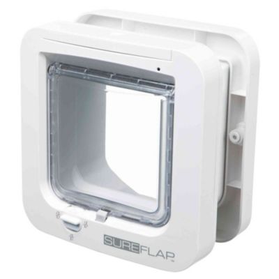 Chatière à puce Electronique 21 par 21 cm extérieur,  4 positions SureFlap pour chat