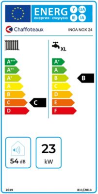 Chaudière Gaz BasNox Inoa Nox Chaffoteaux 24 kW / VMC Complète (Douilles + Dosseret) avec Thermostat Filaire