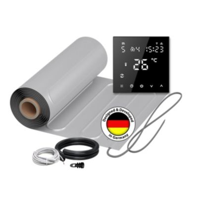 Chauffage au sol électrique WARMON ALU 150 W/m² + TS 300 Smart WiFi Thermostat noir - 1 m²