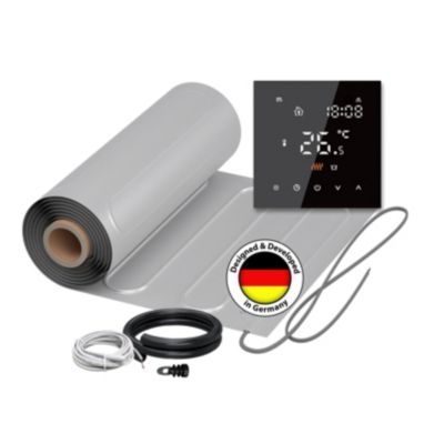 Chauffage au sol électrique WARMON ALU 150 W/m² + TS 300 Thermostat noir - 1 m²