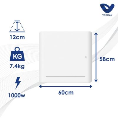 Chauffage chaleur douce Leia - 1000W - Voltman