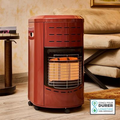 Chauffage d'appoint gaz Calgary Rouge brique  Infrarouge, Jusqu'à 40 m2