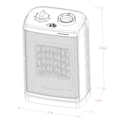 Chauffage d'appoint soufflant GoodHome PTC noir 2000W