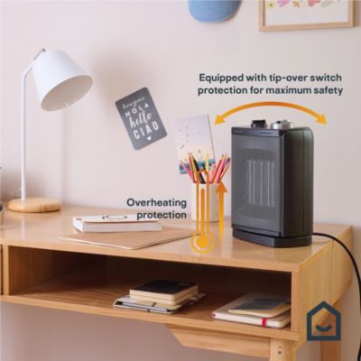 Chauffage d'appoint soufflant GoodHome PTC noir 2000W