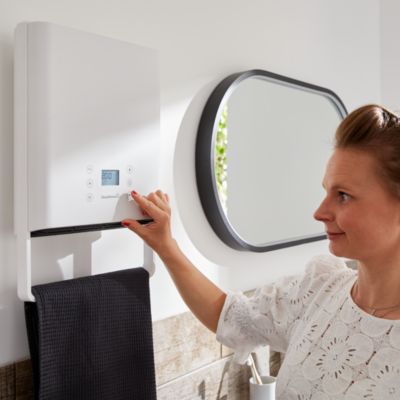 Chauffage d'appoint soufflant mural 2000W blanc - GoodHome Araxes