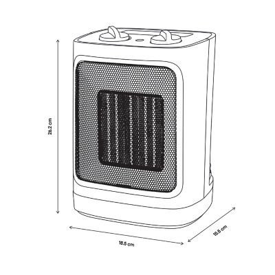 Chauffage d'appoint soufflant oscillant 2000W GoodHome Prato