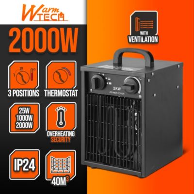 Chauffage d atelier 2000W avec thermostat - Warm Tech