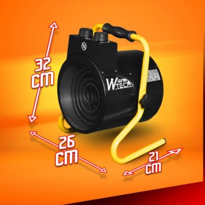 Chauffage d atelier 3000W avec thermostat WarmTech