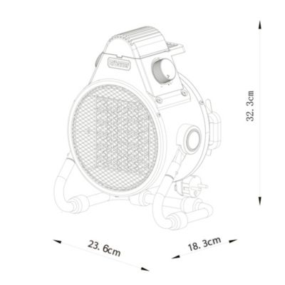 Chauffage d'atelier avec torche Erbauer 3000W
