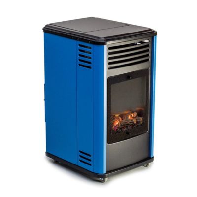 Chauffage à gaz 3,4KW Bleu Effet feu + Tuyau gaz + Détendeur butane Manhattan Sahara