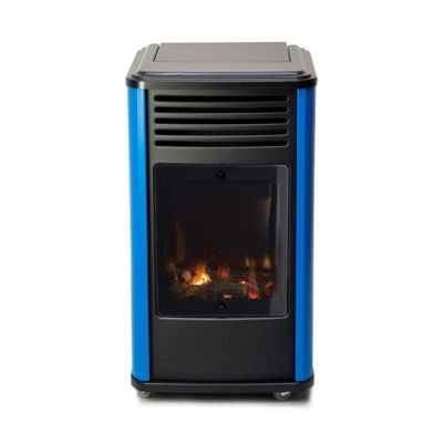 Chauffage à gaz 3,4KW Bleu Effet feu + Tuyau gaz + Détendeur butane Manhattan Sahara