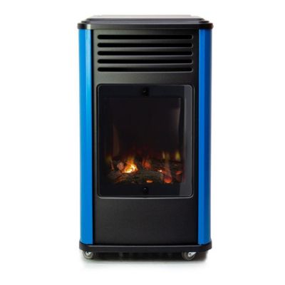 Chauffage à gaz 3,4KW Bleu Effet feu + Tuyau gaz + Détendeur butane Manhattan Sahara
