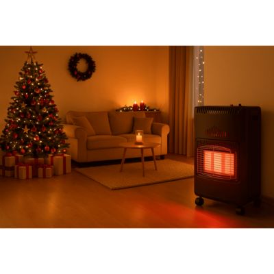Chauffage à gaz 4200W pliable - 3 puissances de chauffe - Jusqu'à 40m2- Poele à gaz Mobile  - Brûleur céramique Infrarouge