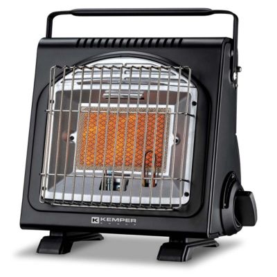 Chauffage à gaz portable Piezo 1700W à cartouche Systèmes Sécurité intégrés Autonomie 2h30 KEMPER