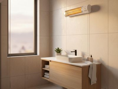 Chauffage halogène 1200W pour salle de bain