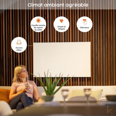 Chauffage infrarouge Könighaus série P 800W avec thermostat