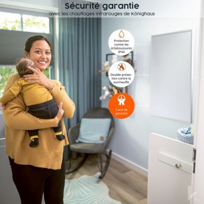 Chauffage infrarouge Könighaus série P 800W avec thermostat