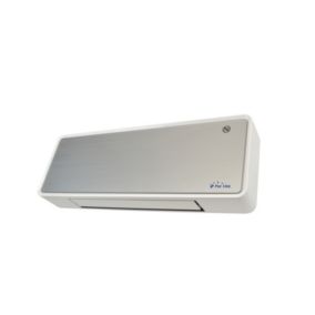 Chauffage soufflant 2000 W façade en verre argenté télécommande et minuterie