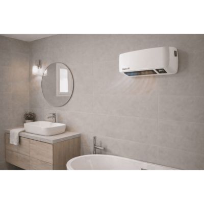 Chauffage Soufflant Electrique 2000W Céramique Mural / A poser avec Télécommande & Thermostat Salle de Bain Chambre PLEIN AIR