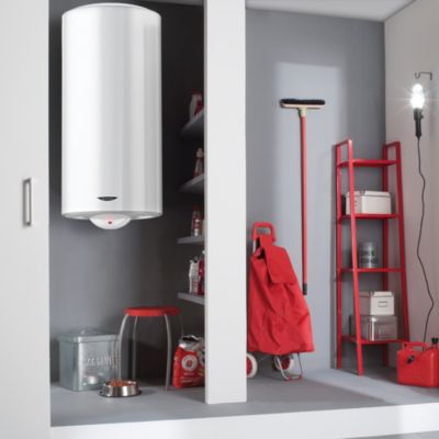 Chauffe-eau électrique 200 L stéatite Ariston Stileos à fixer au mur