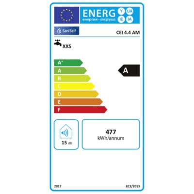 Chauffe-eau électrique instantané Saniself sur évier 4.4 kW avec mélangeur