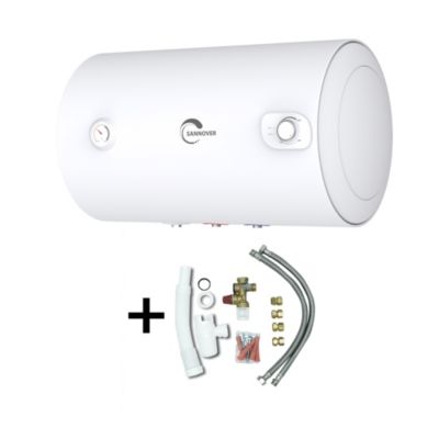 Chauffe Eau Electrique Mural Blindé Horizontal Bypso Sannover 150 Litres + Kit d'Installation Complet NF