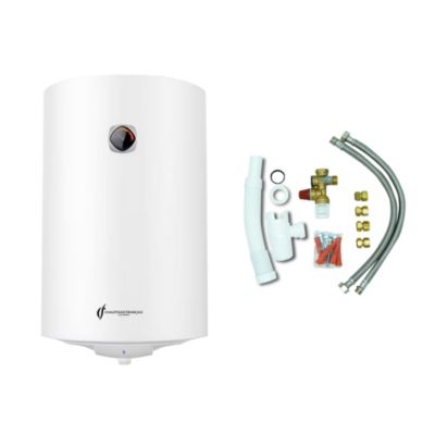 Chauffe Eau Electrique Mural Vertical Blindé Bypso Sannover 100 Litres + Kit d'Installation Complet NF