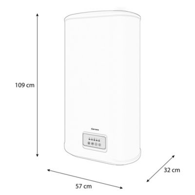 Chauffe-eau électrique plat 93 L Carrera aluminium brossé