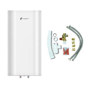 Chauffe Eau Electrique Plat Mural Multipositions Valorie Sannover 80 Litres + Kit d'Installation Complet NF
