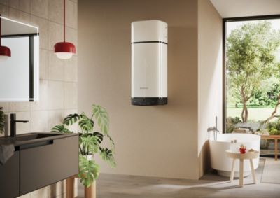 Chauffe-eau électrique thermodynamique connecté anode magnésium Ariston Nuos Plus S2 150L 4 personnes blanc