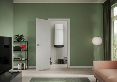 Chauffe-eau électrique thermodynamique connecté anode magnésium Ariston Nuos Plus S2 150L 4 personnes blanc