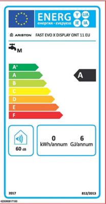 Chauffe-eau gaz instantané Ariston Fast Evo X 11 - butane/ propane