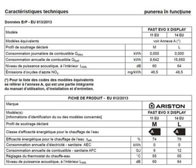 Chauffe-eau gaz instantané Ariston Fast Evo X 11 - butane/ propane