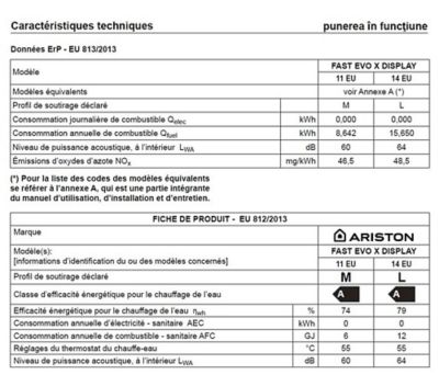 Chauffe-eau gaz instantané Ariston Fast Evo X 14 - gaz naturel