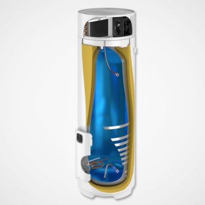 Chauffe-eau thermodynamique Égéo vertical sur socle 200 L - Monosplit - ATLANTIC - garantie 5 ans