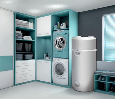 Chauffe-eau thermodynamyque EDEL - EDEL 200 Air D/2- SOL Chauffe-eau Thermodynamique 200L. Au Sol - Mono - Cuve inox