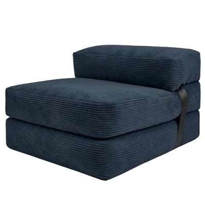 Chauffeuse déhoussable 70x190 cm BANANAIR bleu foncé