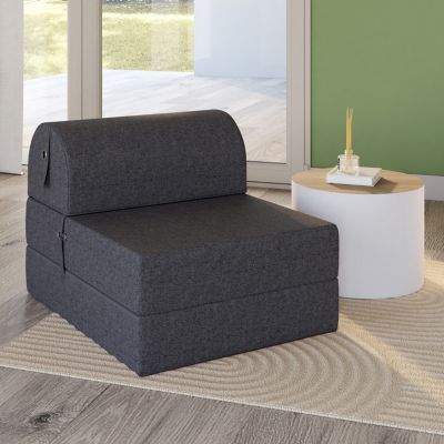 Chauffeuse PALOMA en tissu gris anthracite
