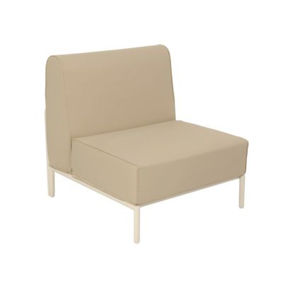 Chauffeuse pour salon pour jardin modulable en tissu beige Patio  Oviala