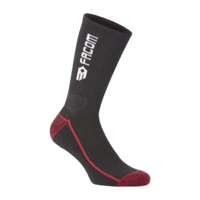 Chaussette de travail haute Facom noire Taille 41/45, 2 paires