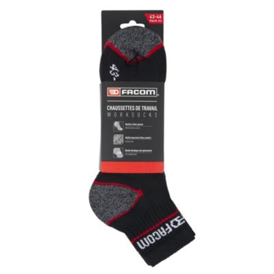 Chaussettes de travail courtes Facom taille 43 à 46, 3 paires