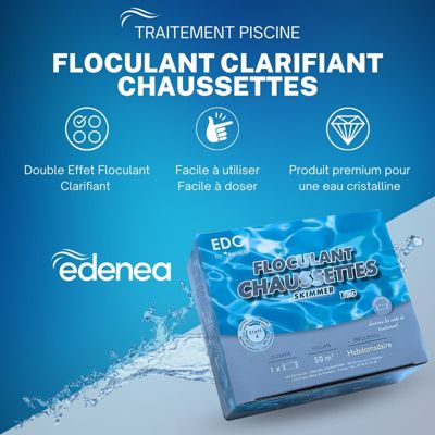Chaussettes Floculantes Piscine - Les 2 boites - 16 Cartouches 125 g  2 kg - Sous Sachet Perméable Intissé - Double Effet
